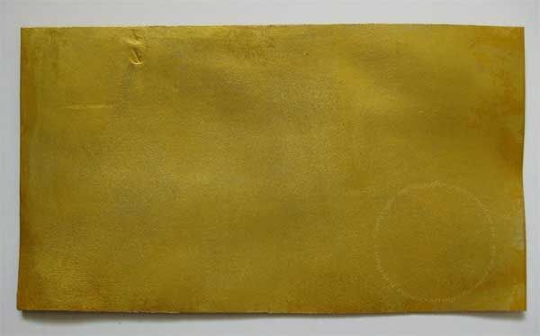Leather journal, covered with acrylic paint