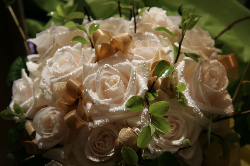Champagne Roses Hand Tied
