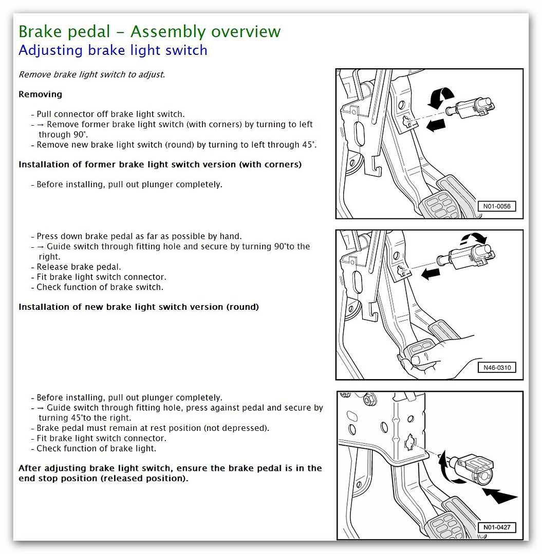 Brake pedal switch adjustment D.I.Y Guides and How to Instructions ukmkivs
