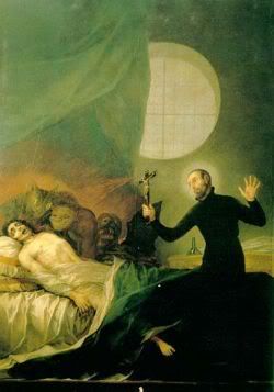 Saint Francis Borgia performs an exorcism