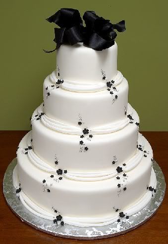 Black flower in wedding cake toppers