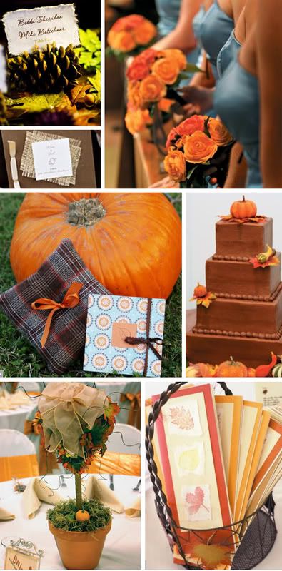 I just found this beautiful fall wedding inspiration board created by Nicki