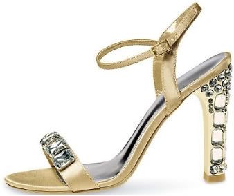 gold wedding party shoe