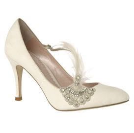 feather wedding shoes