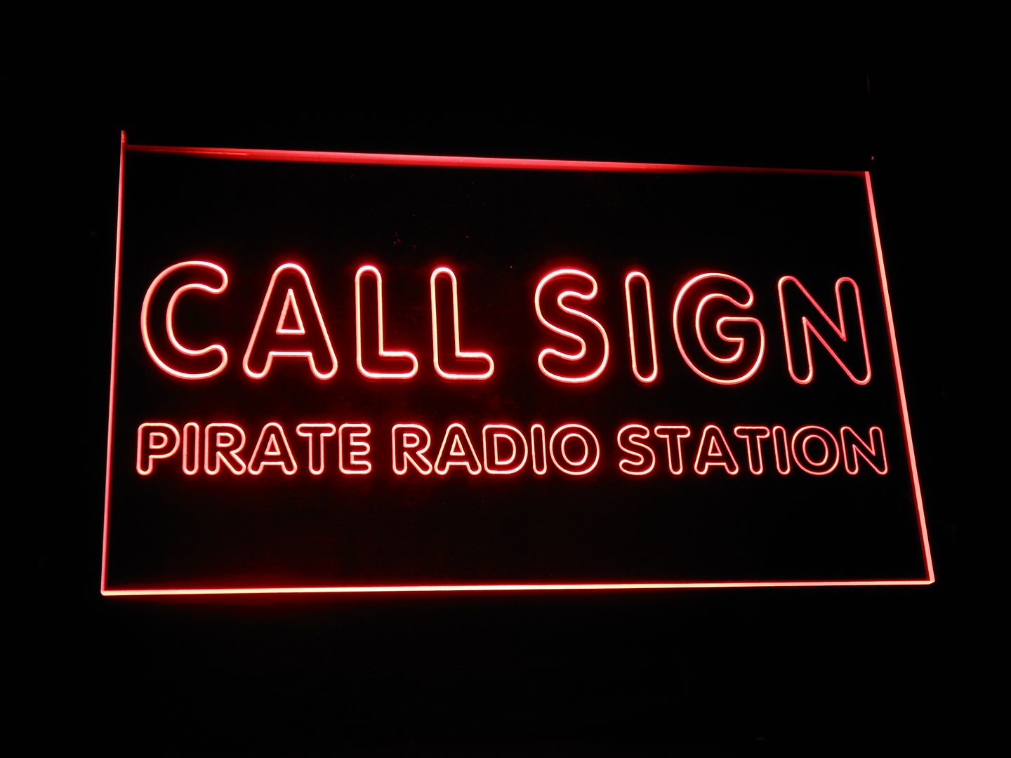 Wf Tm Custom Call Sign Pirate Radio Station On Air Led Neon Sign Ebay