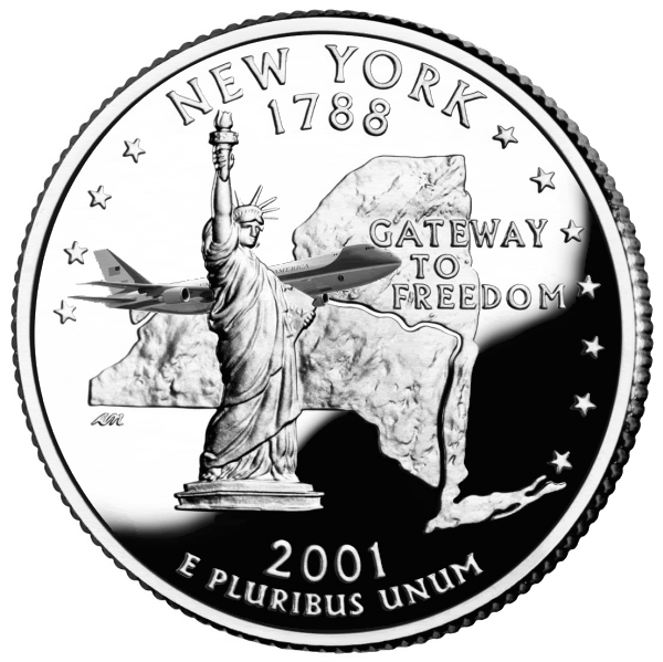 Air Force One NY state quarter