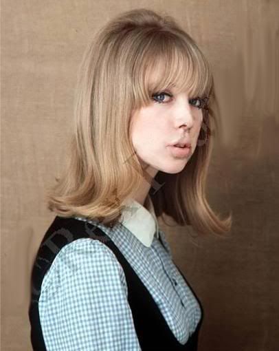 60's hairstyle is back in. (you know, bang and bob cut, sometime the layers.