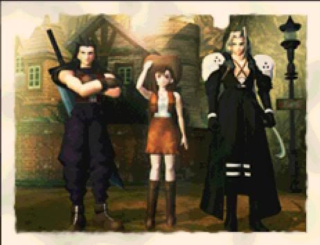 Zack, Tifa, Sephiroth