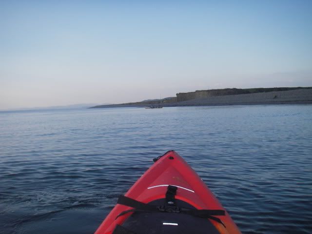 Evening kayak fishing at Llanrhystud