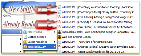 The icons will indicate what is "read" and "unread"