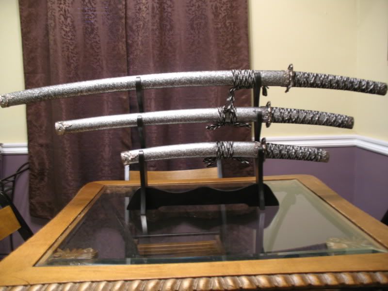 3 Piece Samurai Sword Display Set