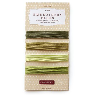 Z1094 - Embroidery Floss - Green Assortment