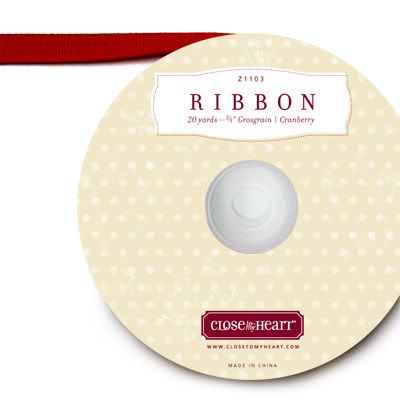 Z1103 - 3/8" Cranberry Grosgrain Ribbon