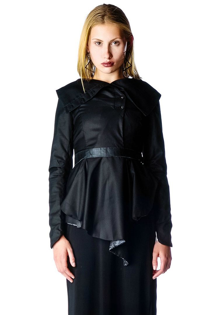 WIDOW LIP SERVICE DRAPE STEAMPUNK GOTHIC JACKET FUNERAL VICTORIAN LACE