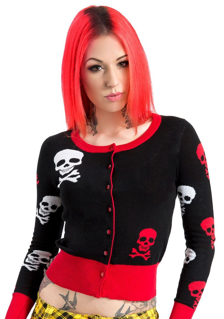 JAWBREAKER SKULL X BONES GOTHIC TATTOO SHIRT ROCKABILLY SWEATER