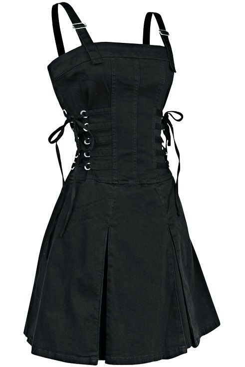 Tripp Ruffle Gothic Doll Punk Emo Corset Rockabilly Goth Sexy Pin Up 50s Dress M 5124