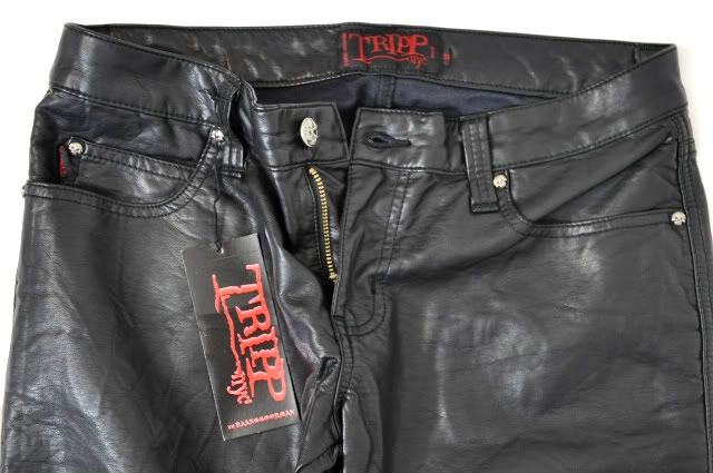 Tripp Nyc Gothic Punk Emo Vegi Leather Pvc Goth Skinny Pants Jeans Biker Vx7281m Ebay 1226