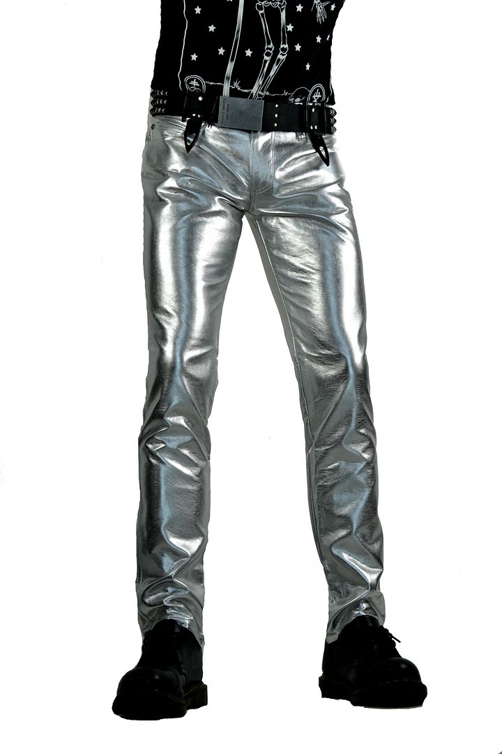 TRIPP ROCK VEGIE FAUX LEATHER FETISH PVC SKINNY GOTHIC VINYL JEANS