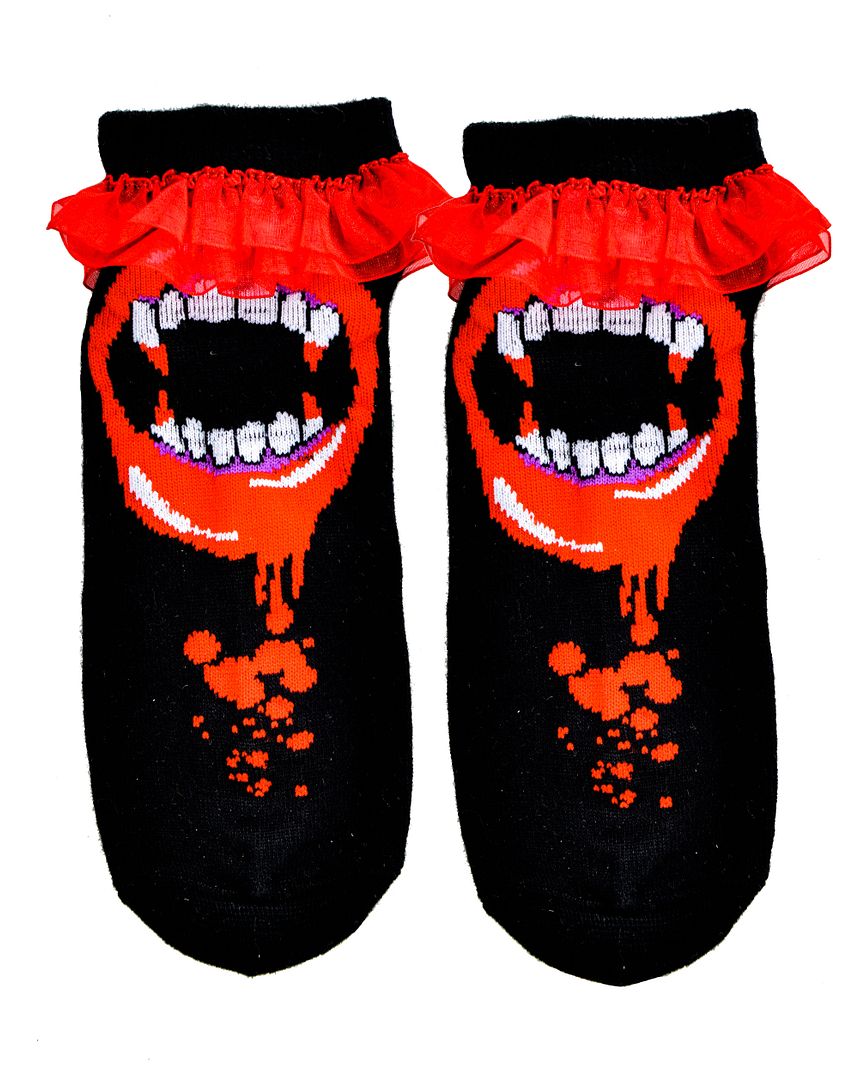 TOO FAST GOTHIC PUNK VAMPIRE ANKLE EMO TATTOO PSYCHoBILLY GOTH