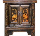 Black Painted Tapered Bedside Table
