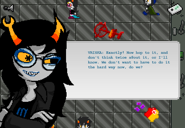 Homestuck Dialogues — Vriska And Tavros’s 8th Convo.