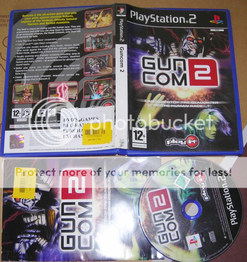 GUNCOM 2 (GCON G CON) Playstation 2 PS2 + (PS3 But Only 60gb + 20gb