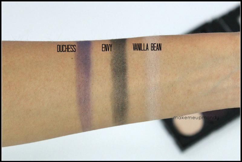 Make Up Geek Eyeshadows Swatches Duchess Envy Vanilla Bean