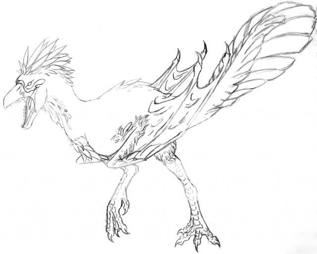 oviraptor coloring page