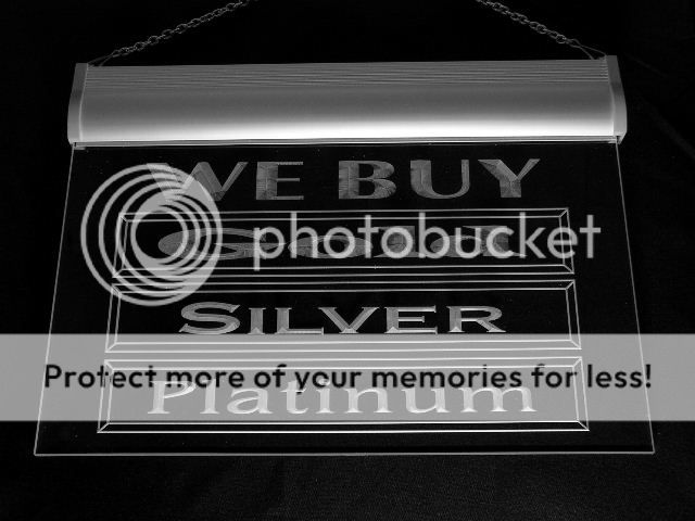 i1000 b We Buy Gold Silver Platinum Shop Display Advertising Neon 