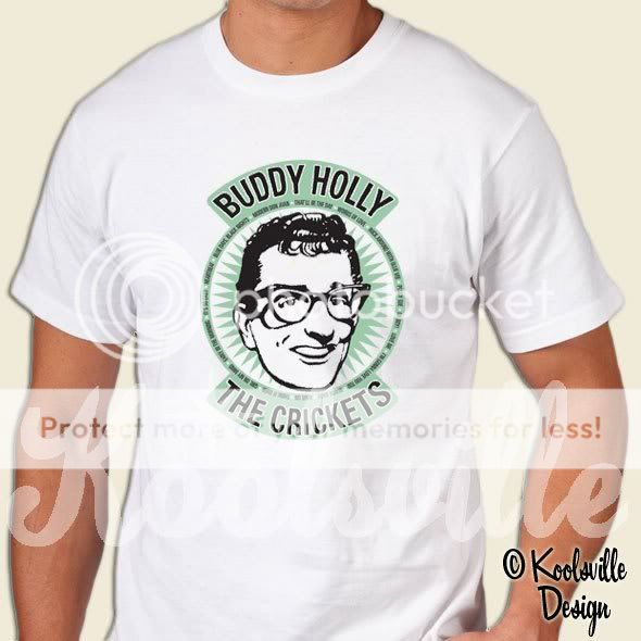 Buddy Holly T Shirt Crickets Rockabilly Rock N Roll