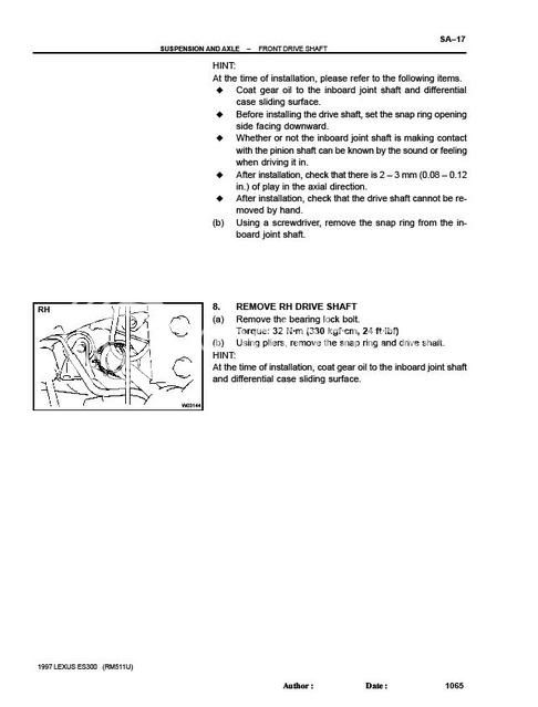 Right Side Drive Shaft(Axle) Removal Help - ClubLexus - Lexus Forum