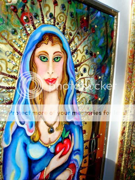 Luree Beautiful Framed MADONNA Saint Mary painting art  