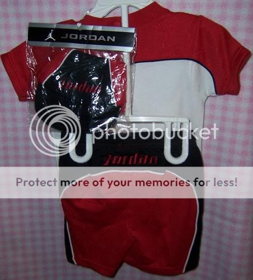 NWT BOYS MICHAEL JORDAN 3 PC ONESIE SHORTS SET Sz 18 Mo  