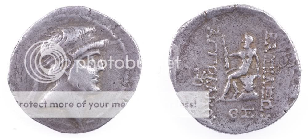 PARTHIAN Characene Apodakos 110BC Silver Tetradrachm RR  