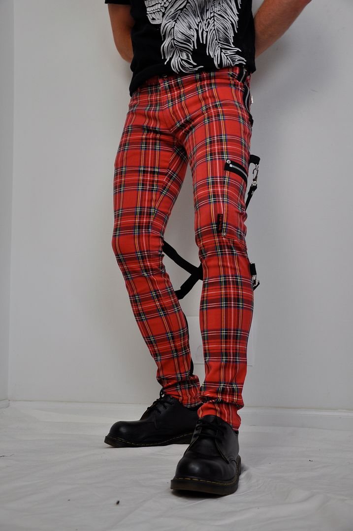 TRIPP NYC GOTHIC CHAOS TIGHT RED TARTAN PLAID PUNK EMO PANTS | eBay