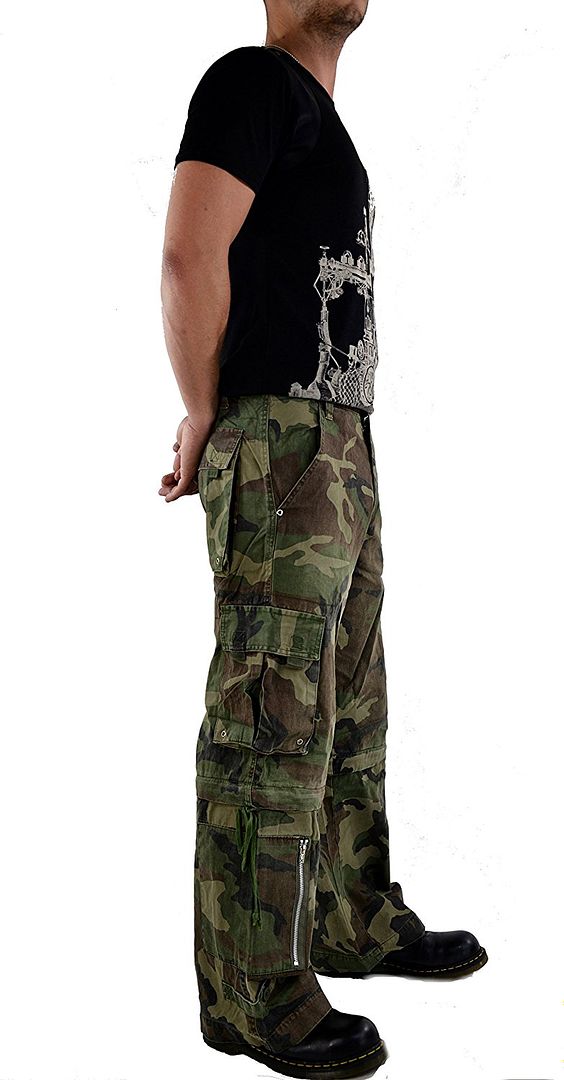 TRIPP RAVE GOTHIC CYBER CAMO ARMY MILITARY BIKER JEANS PUNK ROCK PANTS ...