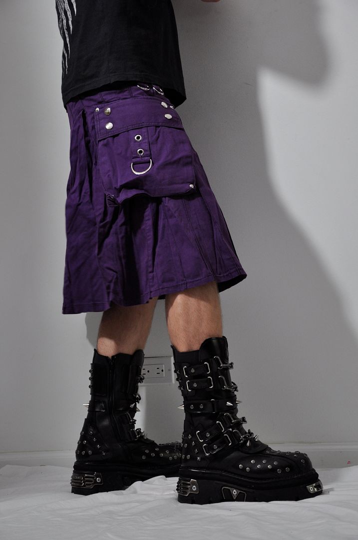 TRIPP NYC GOTH PUNK EMO PURPLE SUPER KILT SKIRT  