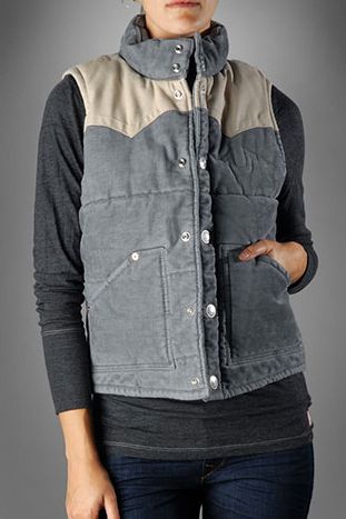 198 TRUE RELIGION Womens Carter Corduroy Vest JACKET  